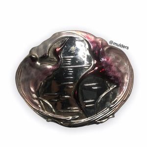 Vintage Charmant Crane Bird Artsy Belt Buckle